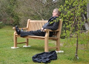 Dave Boxall sitting on the bench